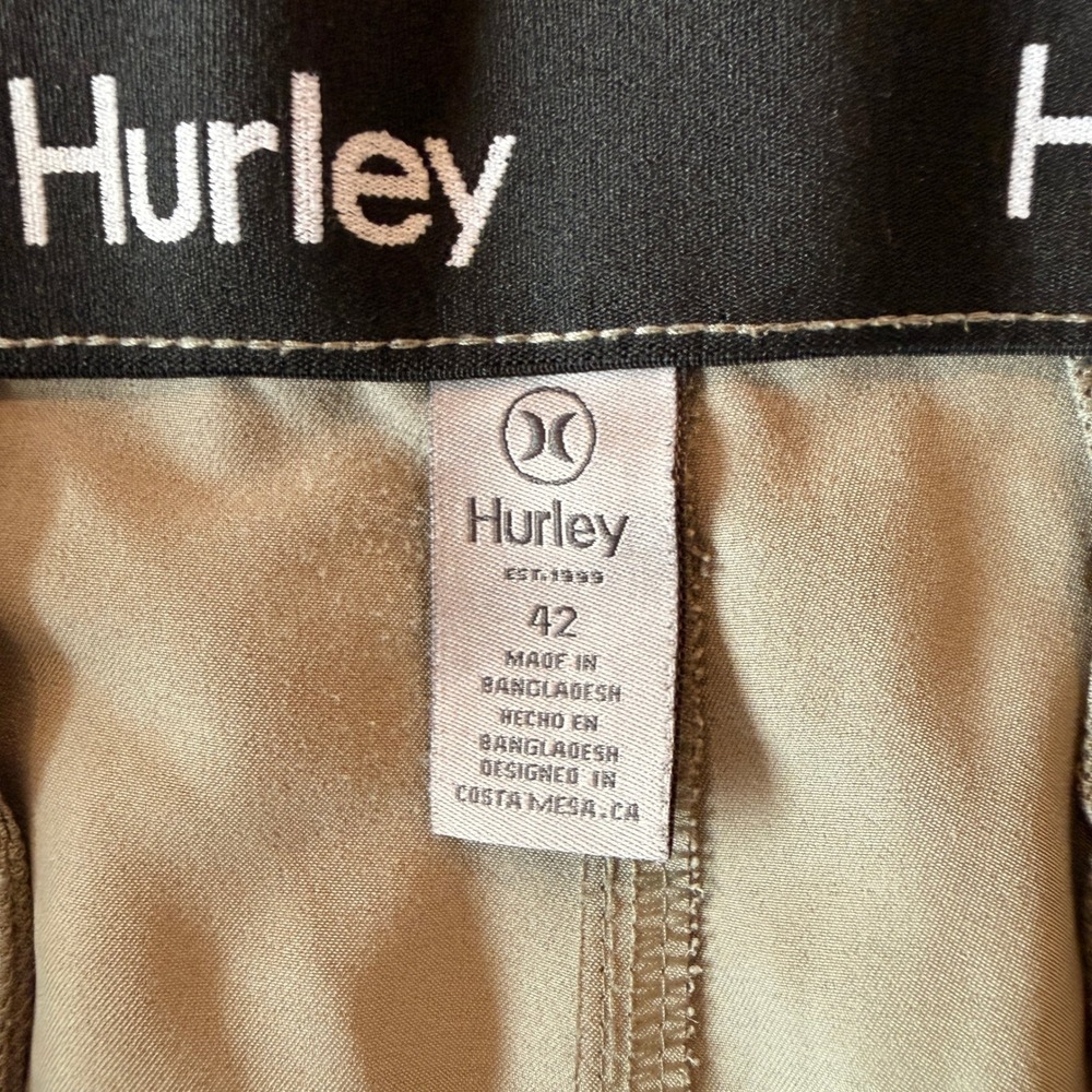 Hurley Mens Green Shorts Size 42 - Picture 3 of 4